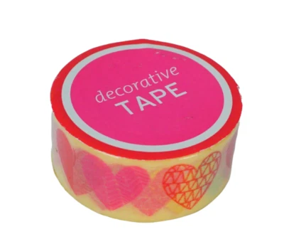 Decorative Heart Washi Tape Crafting Tape Paper Sticker Scrapbooking Love Colors - Image 1 of 4