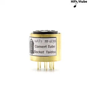 Un tubo de vacío enchapado en oro 12AT7 A 6DJ8 enchufe convertidor hágalo usted mismo HIFI - Imagen 1 de 5
