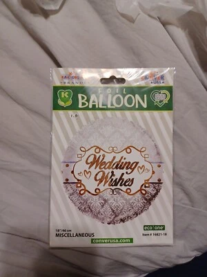 18" Foil Balloon  Wedding Wishes  From Kaleidoscope - Image 1 of 2