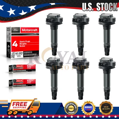 For 10-14 Ford Edge Lincoln Mazda Ignition Coil & Spark Plug 3.7L UF553 SP589 Foto 1 de 4