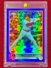 ALEK THOMAS PURPLE REFRACTOR Holo Rookie RC Card Chrome Non-Auto - DIAMONDBACKS