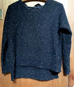 Color Block Black with Beads sweater Sz S/M - Picture 1 of 8