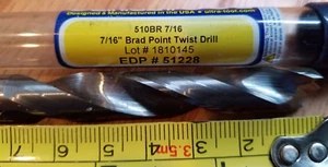 Nuevos taladros de carburo de 2 flautas Ultraol Brad Point 7/16" 51228 - Imagen 1 de 5