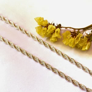 Cadena Estilo Cordón Chapada en Plata de Ley s925 Nueva 55 cm y 4 mm de Ancho - Imagen 1 de 3