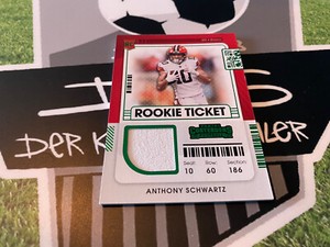 2021 Panini Contenders NFL Football Rookie Ticket Jersey Card Schwartz Browns