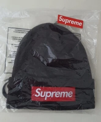 Bonnet Box Logo Supreme New Era FW22 Marron Nouveau Chapeau - Photo 1/4