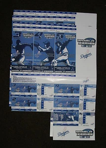 2004-LA DODGERS"PHANTOM" WORLD SERIES, NLDS & NLCS TICKETS-4 SHEETS/UNCUT-NEW - Picture 1 of 1