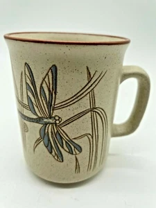 Vintage Stoneware Blue Dragonfly Coffee/Tea Mug - Picture 1 of 6