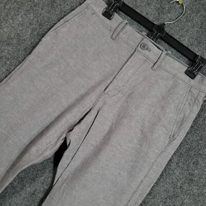 J. Crew 770 Pants Mens 30x34 (Fits 30x33) Gray Blue Straight Linen Blend Casual - Picture 1 of 11