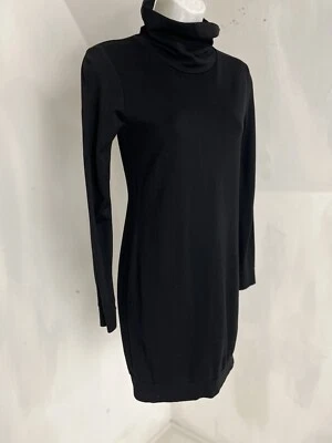 Barneys New York Black Knit Sweater Dress Cotton XS 2 4 - Image 1 of 4