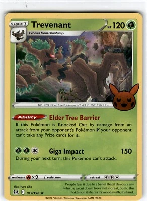 Pokemon Trading Card Games 2023 Trick or Trade Foil Holo Trevenant 017/196 - Image 1 of 2