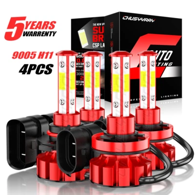 For 2007-20 Chevy Silverado 1500 2500HD Super LED Headlight High/Low Bulbs Kit - Image 1 of 4