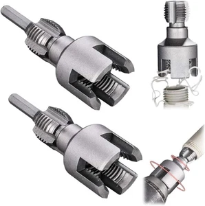 2Pcs 1/2'' 3/4'' Water Pipe Threading Tool Integrated Internal & External Pipe - Picture 1 of 13