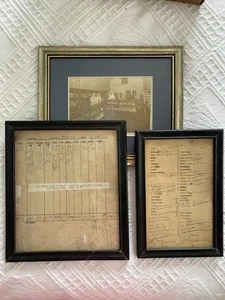 Set 3 memorabilia fotografici incorniciati 1937 Opening Day McKinney's Bakery Indianaola MS - Foto 1 di 12