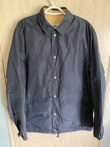 Vintage LL Bean Jacket Mens Large Tall Blue Coach Chamois Lined Snap Button - Picture 1 of 12