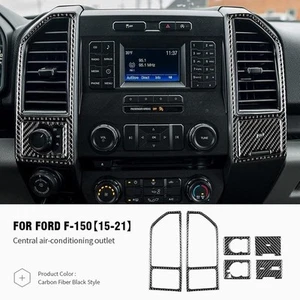 Consola interior de fibra de carbono revestimiento de aire acondicionado para Ford F-150 2015-2021 2016 2017 - Imagen 1 de 1