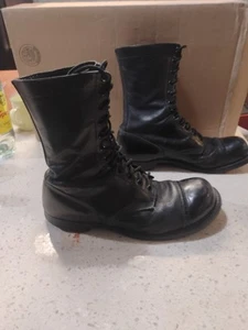 Vintage Corcoran Combat Jump Boots Mens Size 13 D Black Made In USA - Picture 1 of 7
