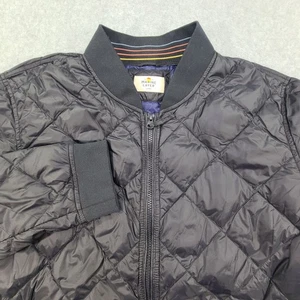 Marine Layer Entendaunen Bomberjacke Herren L grau Full Zip Regenbogen gestreift Kragen - Bild 1 von 21