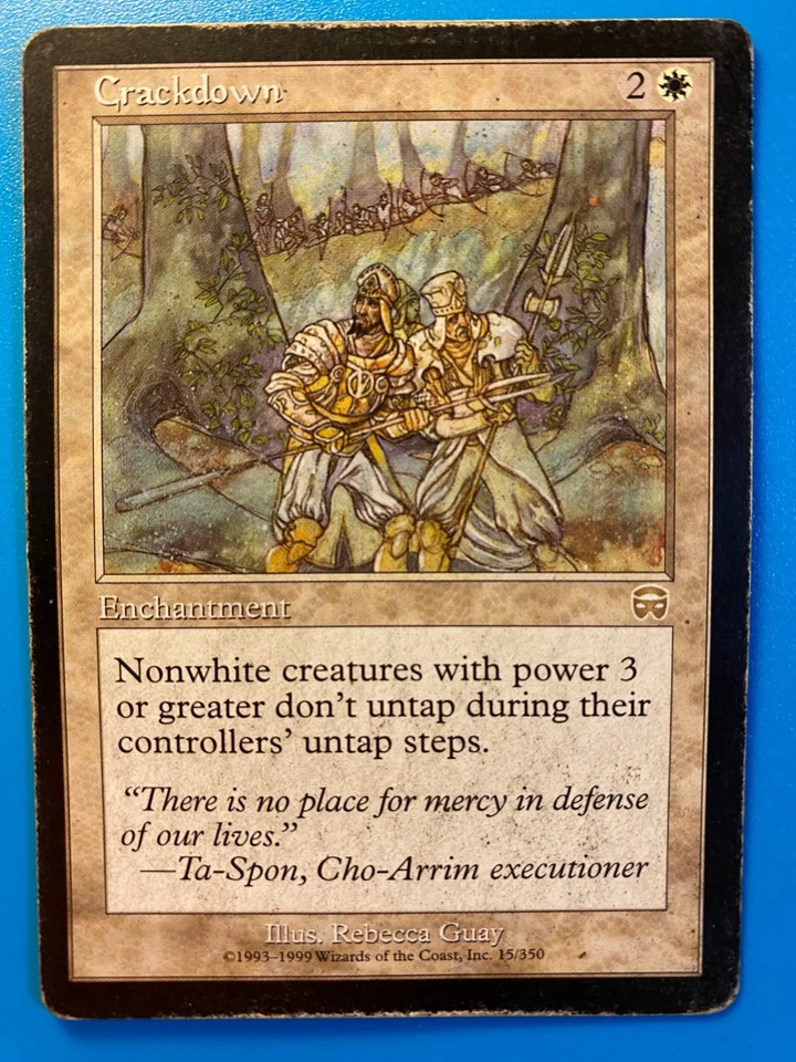 MTG 1x Crackdown # 15 Mercadian Masques Legacy Magic the Gathering Card x1 HP - Image 1 of 1