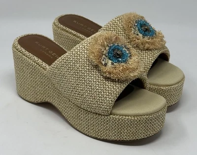 Сандалии на танкетке Kurt Geiger London Kensington Raffia размер 39 (США 8,5) - Изображение 1 из 4