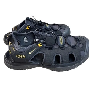 KEEN Newport H2 Water Sandals Men's Size 9 Black Yellow Hydro Sandal - Picture 1 of 5
