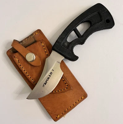 Vintage Knife Apollo 1 C-I Model 543 Fixed Blade with Leather Sheath Japanese - Image 1 of 4