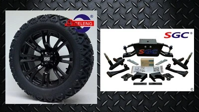Club Car DS Golf Cart 6" A-Arm Lift Kit + 14" Wheels and 23" AT Tires 2004.5-UP Foto 1 de 4