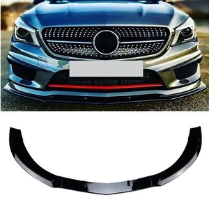 Labio de parachoques delantero para Benz CLA C117 CLA200 CLA45 AMG 2013-15 negro brillante - Imagen 1 de 9