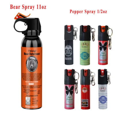 Feloiy Bear Spray Deterrent 11oz with 1 Pack Free peper spray 1/2oz (random)