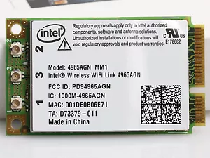 Scheda mini PCI-E wireless Intel 4965AGN 300 Mbps per assi Dell Sony Acer - Foto 1 di 1