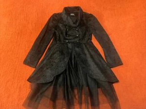 Womens H&R Hearts & Roses Black Gothic Jacket size 8 - Picture 1 of 7