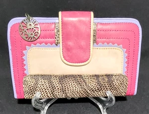 Spencer & Rutherford Wallet Pink Multicoloured Coin Cards Notes UNUSED - Picture 1 of 5