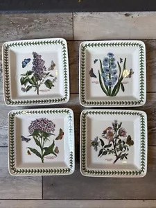 Portmeirion Botanic Garden 7 In Dessert Salad Square Plates -new - Picture 1 of 5