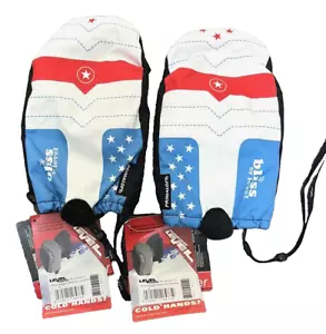 Level Hand Overgloves sz Medium NWT Bliss Red white and Blue - Picture 1 of 3