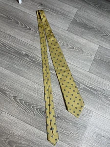 Kiton Napoli Tie Yellow Geometric Silk Handmade in Italy - Picture 1 of 6