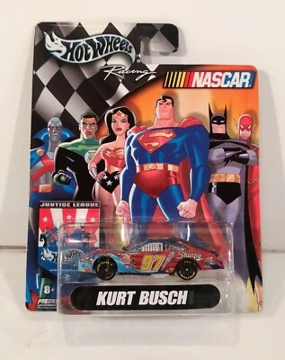2004 Hot Wheels Nascar Racing Kurt Busch #97 Liga da Justiça Batman Superman - Imagem 1 de 2