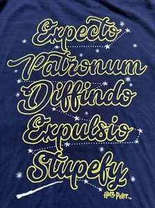 Harry Potter Shirt Girl's Medium (7-9) Blue Graphic Tee Stretch Wand Youth EUC - Picture 1 of 3