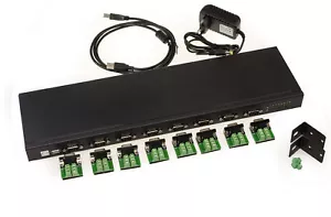 Convertisseur RS422 RS485 vers USB - 8 PORTS INDEPENDANTS - INDUSTRIEL - RACKABL - Picture 1 of 4