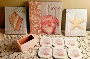 Lot of (10) Beach Theme Items for Room Refresh - Relax Live Calm - Excellent Set - Picture 1 of 7