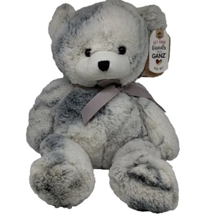 Ganz Marbles Teddybär Plüsch grau weiß 17 Zoll Neu mit Etikett - Bild 1 von 8