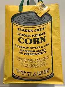 Trader Joe's CANNED CORN Reusable Shopping Grocery Tote Bag - Collect 'em All! - Picture 1 of 7