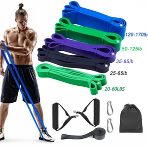 11 PCS Resistance Band Loop Set Exercise Workout Crossfit Fitness Yoga Pilates - Picture 1 of 21