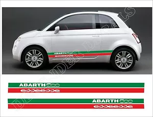 Fiat 500 rayas calcomanías Abarth Racing juego de pegatinas adhesivas pegatinas - Imagen 1 de 1