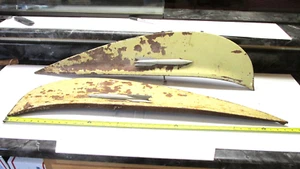 Pair Old Antique Automobile Fender Skirt w/ Rockets - Picture 1 of 6