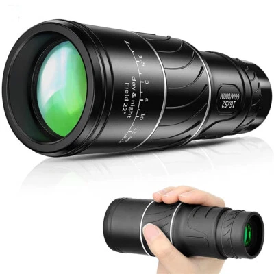 16x52 HD Portable Monocular Dual 66/8000M Optics Zoom Telescope Bak4 Prism - Image 1 of 4