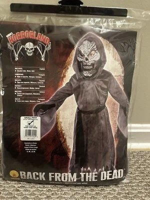 Nuevo con etiquetas. Rubíes Horrorland Bata de Terror Negra Disfraz de Halloween para Niño Pequeño 3-4 Y Foto 1 de 4