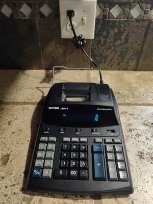 Victor 1460-4 12 Digit Display Extra Heavy Duty Printing Calculator Needs Ribbon - Image 1 of 4