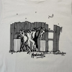 Vintage 1988 Mewsicats Rhaproductions Inc Musical T-Shirt - Size Small - Picture 1 of 9