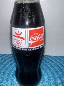 Vintage 1992 Barcelona Olympic Commemorative Coca-Cola 8oz Glass Bottle Unopened - Picture 1 of 4