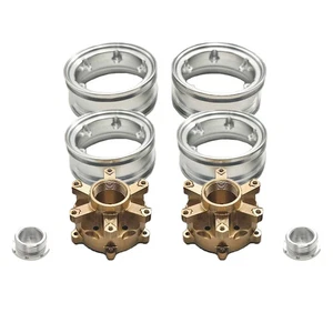 Metal Front&rear Truck Banner Wheel Hub Rim for 1/14 Tamiya RC Dump Truck Car - Picture 1 of 12